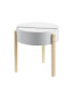 Bodfish End Table, White & Natural