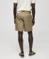 Фото #2 товара Men's Herringbone Cotton Bermuda Shorts