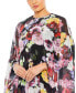 Фото #6 товара Women's Ieena Floral Print High Neck Ruffle Hem Cape Mini Dress