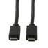 LogiLink CU0129 - 1 m - USB C - USB C - USB 3.2 Gen 2 (3.1 Gen 2) - 10000 Mbit/s - Black