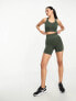 Hummel seamless legging short in khaki