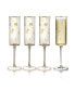 Фото #2 товара Фужеры для шампанского Qualia Glass Plum Blossom, 8 унций, набор из 4 шт.