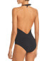 Фото #2 товара Karla Colletto 281900 Twisted Plunge One Piece Swimsuit, Size 8