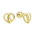 Minimalist yellow gold earrings Heart 231 001 00661