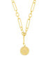 Gold Cubic Zirconia Evil Eye Mixed Link Y-Necklace