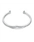 Silver-Tone Crystal Cuff Bracelet