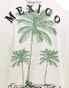 ASOS DESIGN oversized t-shirt in off white with Mexico club back print Бежевый, XS - Chest 36 - фото #4