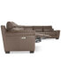 Julius II 6-Pc. Leather Sectional Sofa With 3 Power Recliners, Power Headrests & USB Power Outlet, Created for Macy's