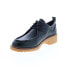 Фото #4 товара Clarks Eden Mid Lace 26161323 Womens Black Leather Block Heels Shoes 8.5
