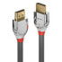 Фото #8 товара Кабель HDMI высокой скорости Lindy Cromo Line 3 м (стандарт HDMI Type A) 4096 x 2160 пикселей 3D серый-серебристый