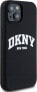 DKNY DKNY Liquid Silicone White Printed Logo MagSafe - Etui iPhone 15 / 14 / 13 (czarny)