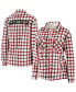 ფოტო #1 პროდუქტის Women's Oatmeal Minnesota Wild Plaid Button-Up Shirt Jacket