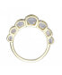 ფოტო #2 პროდუქტის Sterling Sivlver Gold Plated Cubic Zirconia Vintage Ring