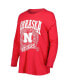 ფოტო #3 პროდუქტის Women's Scarlet Nebraska Huskers Big Country Laurels Long Sleeve T-shirt