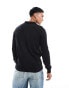 ASOS DESIGN essential knitted notch neck jumper in black