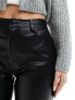 Фото #5 товара ASOS DESIGN Hourglass faux leather straight leg trouser in black