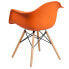 Фото #2 товара Alonza Series Orange Plastic Chair With Wood Base