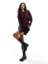 Фото #1 товара New Look long sleeve knitted top in burgundy