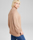 Фото #2 товара Women's Ribbed-Trim Mockneck Sweater, Created for Macy's