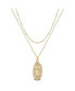 ფოტო #1 პროდუქტის 14K Gold Flash Plated Virgin Mary Layered Pendant Necklace