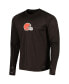 ფოტო #1 პროდუქტის Men's Brown Cleveland Browns Interval Long Sleeve Raglan T-shirt