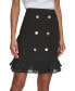 ფოტო #1 პროდუქტის PARIS Women's Button-Trim Ruffled-Hem Skirt