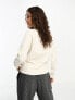 Vero Moda Petite round neck jumper in cream