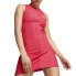 Фото #1 товара Puma Classics Ribbed Sleeveless Midi Dress Womens Red Casual 62662815