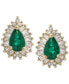 ფოტო #1 პროდუქტის Sapphire (1 ct. t.w.) & Diamond (1/3 ct. t.w.) Stud Earrings in 14k Gold (Also Available in Ruby & Emerald)