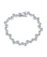 ფოტო #3 პროდუქტის Modern Zigzagged Staggered Geometric CZ Round Bezel Set Bubble Zirconia Tennis Bracelet Women Prom 7 Inch