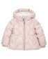 Baby Girls Baby Fleece Lined Heart Puffer Jacket 6-24M