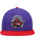 Men's Purple and Red Toronto Raptors Hardwood Classics Team Two-Tone 2.0 Snapback Hat