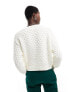 Monki textured knit cardigan in soft white