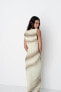 Фото #5 товара Платье из полупрозрачной ткани с принтом и оборками ZARA