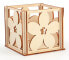 Holz Photophure Blumen 10x10x6