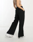 Фото #2 товара ASOS DESIGN Petite dad trouser with linen in black