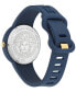 ფოტო #4 პროდუქტის Women's Swiss Medusa Pop Blue Silicone Strap Watch 39mm Set