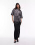 Topshop graphic license Megadeath oversized tee in charcoal