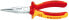 Фото #1 товара Тонкогубцы Knipex 25 06 160 - из хром-ванадиевой стали - пластик - красно-оранжевые - 16 см - 146 г.