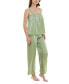 ფოტო #9 პროდუქტის Women's 2-Pc. Satin Lace-Trim Pajamas Set