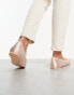 Public Desire Wide Fit Alexa ballet pumps in baby pink satin