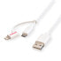 ROLINE Lightning-Kabel - Lightning Micro-USB Type B m bis USB - 1 m - Cable - Digital