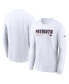 ფოტო #1 პროდუქტის Men's White New England Patriots Infograph Lock Up Performance Long Sleeve T-shirt