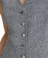 ფოტო #5 პროდუქტის Women's Window Pane Button-Up Vest