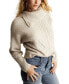 Фото #4 товара Women's Mix-Stitch Envelope-Collar Sweater