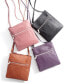 Triple-Zip Pebble Leather Dasher Crossbody, Created for Macy's