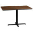 24'' X 42'' Rectangular Walnut Laminate Table Top With 22'' X 30'' Table Height Base