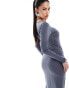 Фото #4 товара Simmi long sleeve bodysuit co-ord in dark grey