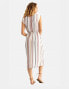 Tavik 257075 Women's Striped Midi Dress Swim Cover-Up Striped Size Medium