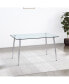 Фото #6 товара Rectangular Glass Dining Table for 4-6,51"x31"x30"
